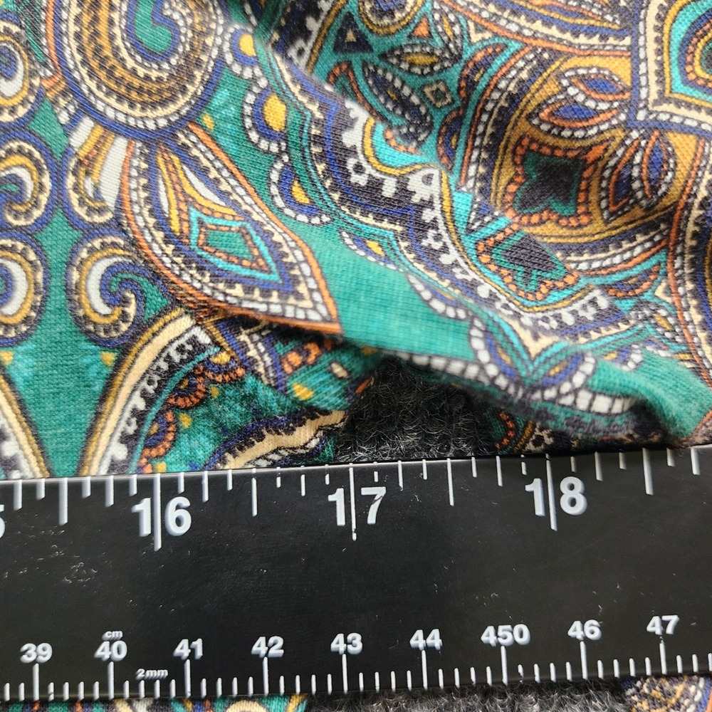 Soft Surroundings Cotton Modal Paisley Boho Swing Maxi Dress XS Small 3/4 Sleeve - Picture 5 of 10